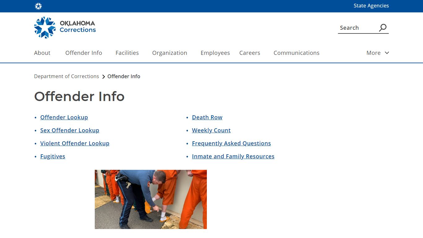 Offender Info - Welcome to Oklahoma's Official Web Site